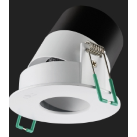 LED Spotlight 9W 3000K-5700K 15-36° Beam Angle Die-cast Aluminum Black Housing Small Circular Face Ring
